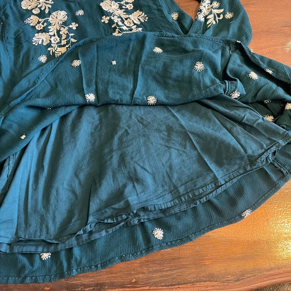 Free People Sweet Tennessee Embroidered Mini Swing Dress Size Small - Picture 4 of 7